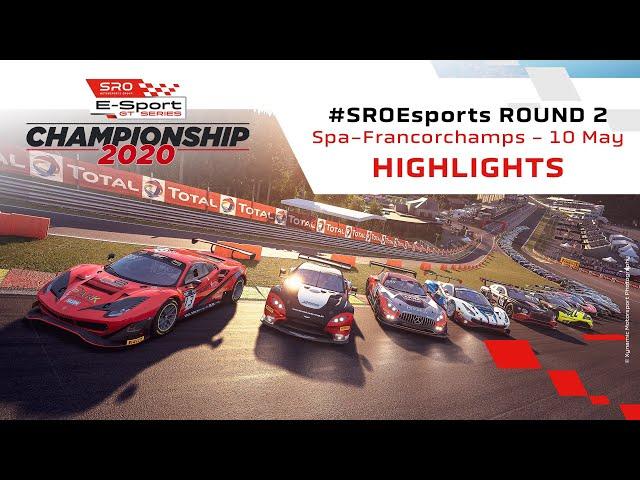 ROUND 2 HIGHLIGHTS - SPA - SRO - E-SPORTS GT SERIES 2020