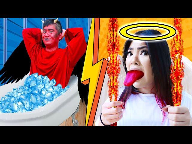 CRAZY ANGEL VS DEMON IN JAIL | FUNNY GOOD AND DEVIL JAIL SITUATIONS BY CRAFTY HACKS PLUS