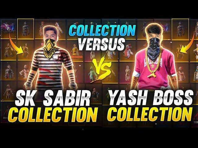 Sk Sabir Boss vs Yash Yt Collection Verses ️ Richest Collection Of Free Fire Player