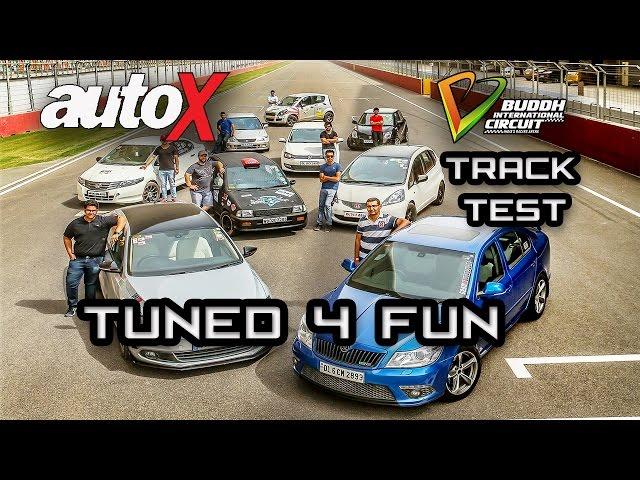 9  Modified cars in India | Tuned 4 Fun | BIC Track Test | autoX