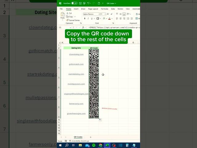 QR Codes in Excel ‼️ #shorts #qrcode #computer #excel