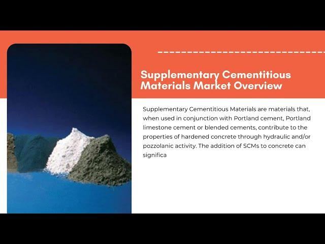 Supplementary Cementitious Materials Market Growth 2023 | Exactitude Consultancy