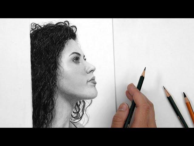 Use Graphite & Charcoal to create a Realistic Portrait Drawing