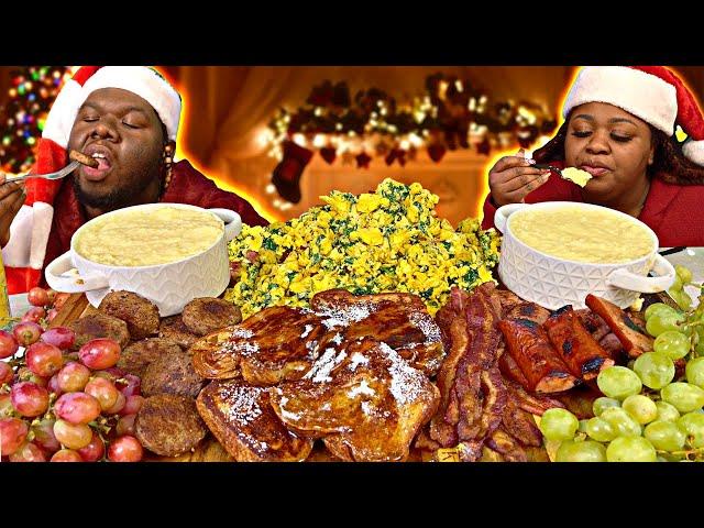 GIANT BREAKFAST MUKBANG!!! | COOKING +  EATING SHOW