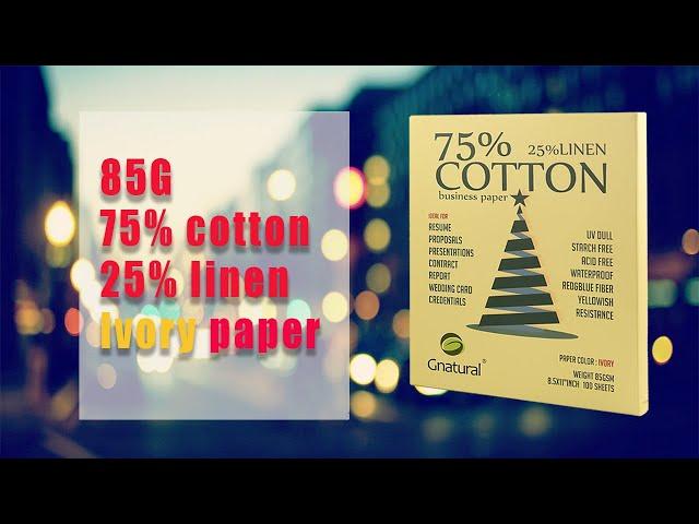 85GSM 75/25 Cotton Linen Paper Ivory color