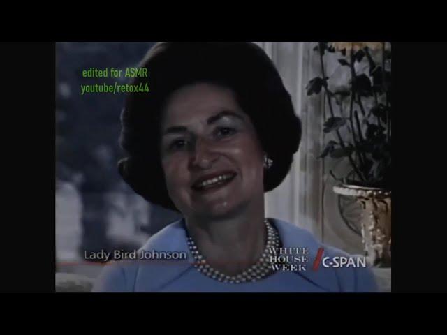 Unintentional ASMR   Lady Bird Johnson   Vintage Film 1968 White House Tour  The President's House