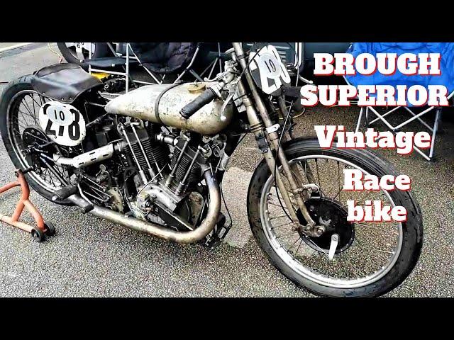 Brough Superior SS100 Vintage Racer.. Stafford Classic bike show