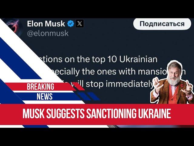 Elon musk suggests applying sanctions to Ukraine