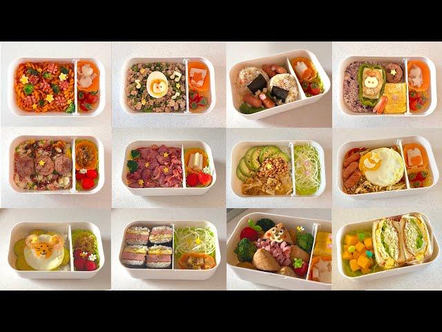 [Lunch Box Collection 1]  Korean student's realistic 12 super-simple lunch boxes  (1h)