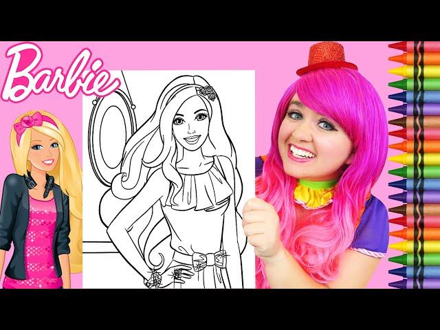 Coloring Barbie Dreamhouse GIANT Coloring Page Crayola Crayons | KiMMi THE CLOWN