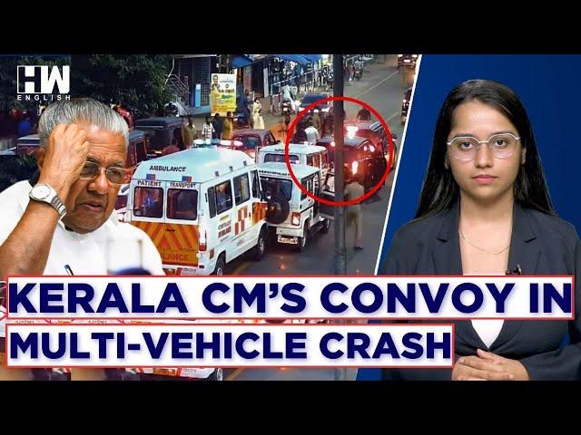 Viral Video: Kerala CM Pinarayi Vijayan’s Convoy Meets Major Car Crash