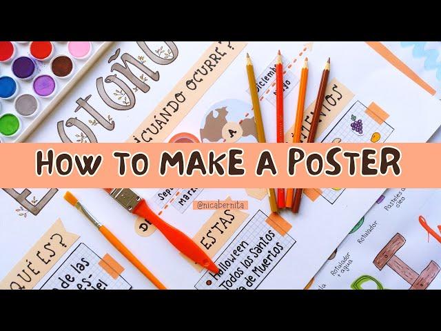 HOW TO MAKE A POSTER FOR SCHOOL PROJECT    CREATIVE POSTER PRESENTATION IDEAS