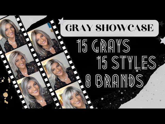 GREY WIGS SHOWCASE | 15 Different GRAYS from 8 BRANDS in 15 WIG STYLES