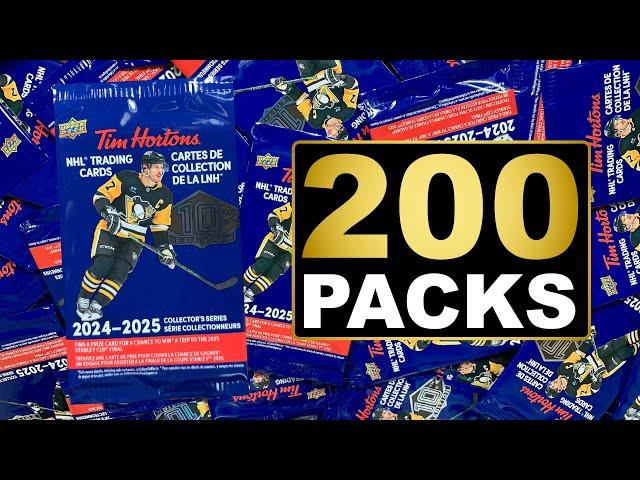 Opening 200 Packs of 2024-25 Upper Deck Tim Hortons Hockey Cards - NHL Trading Cards