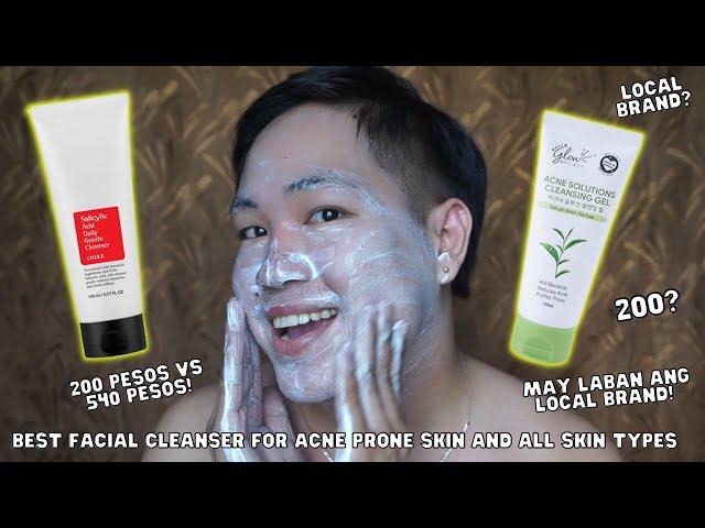 BEST FACIAL WASH FOR ACNE-PRONE AND SENSITIVE SKIN? COSRX VS HELLO GLOW FACIAL CLEANSER / ANG GANDA!