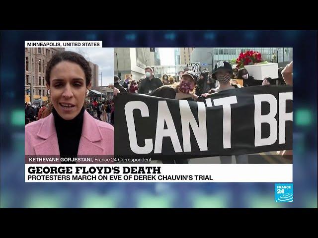 US protesters call for justice ahead of George Floyd murder trial