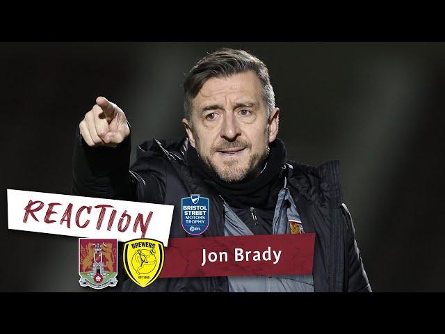 Jon Brady reflects on the Bristol Street Motors Trophy tie with Burton Albion