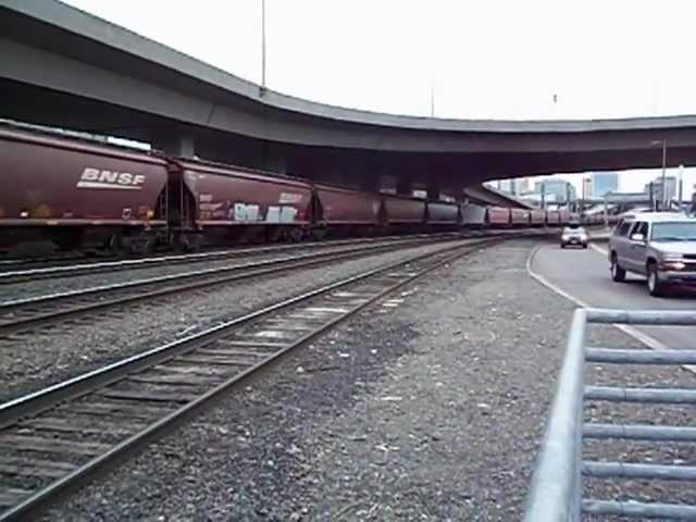BNSF 5081, 4371, 4346 With Northbound Grain Train In Tacoma