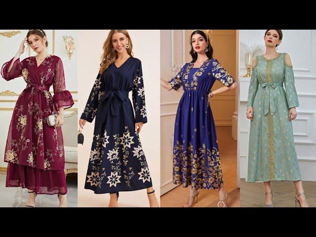 Stylish Chic Summer Floral Midi Belted Dress Designs Ideas For Women 2025 Collection