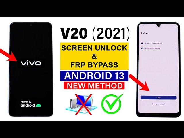 Vivo V20 2021 : Hard Reset & FRP Bypass | ANDROID 13 (Without PC)