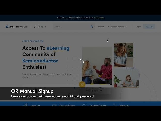 How to signup for an account? | Semiconductor Club
