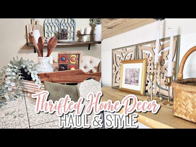 Thrift Store Haul and Decorate with Me. Early Spring Decor Ideas. Thrifted vs Style.