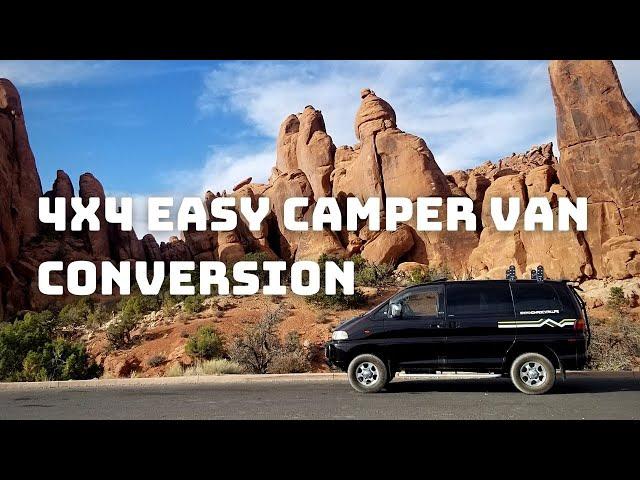 Vanlife Tour! Simple Camper Van Conversion in 1994 Mitsubishi Delica Space Gear L400