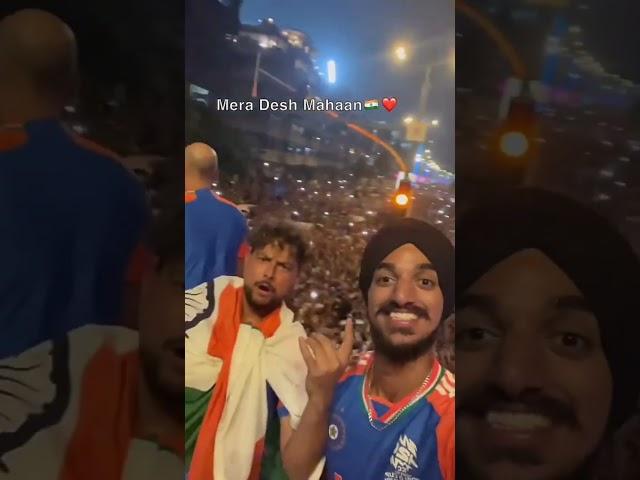 Indian cricket team celebration of T20 World Cup in Mumbai wankhede stadium #india #t20worldcup