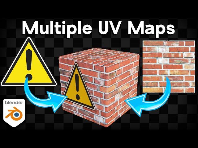 Using Multiple UV Maps Within a Material (Blender Tutorial)