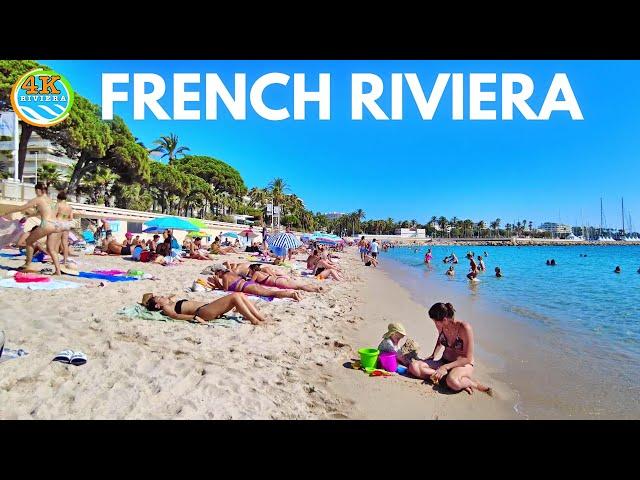 Beach Walk Saint Tropez - Cannes 4K  Full Walking Tour September French Riviera 2023