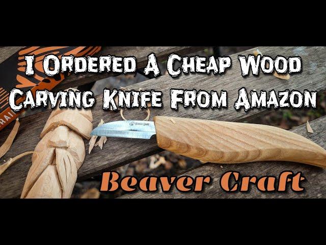 I Ordered A Cheap Wood Carving Knife From Amazon| Beaver Craft #woodcarving #carving #beginner