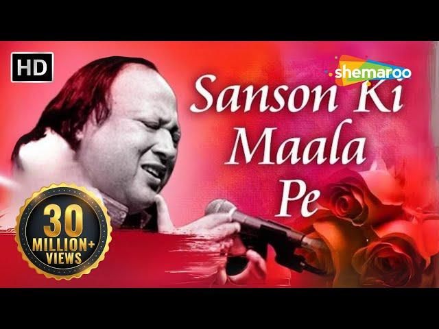 Sanson Ki Mala Pe Original Song by Nusrat Fateh Ali Khan | Video Song With Lyrics | Sad Song