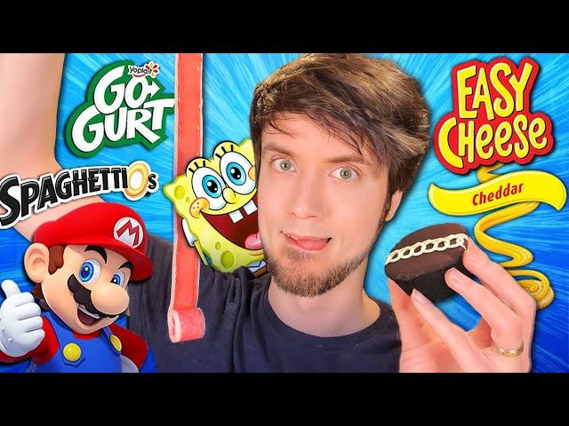 Eating nostalgic food and snacks!