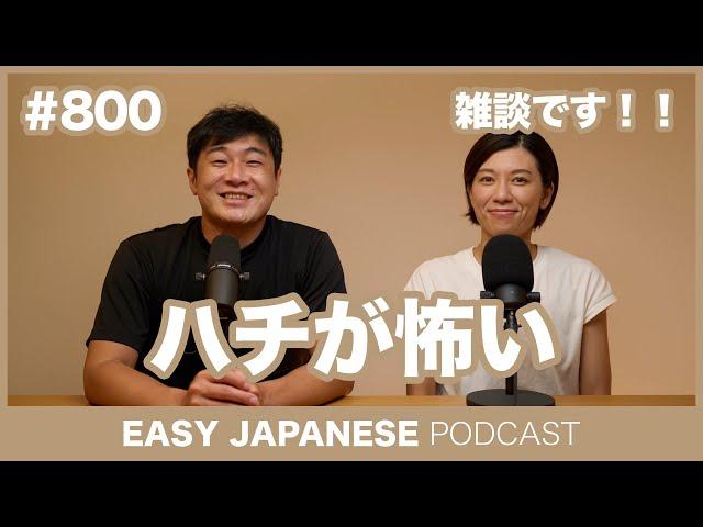 #800 ハチが怖い / EASY JAPANESE PODCAST Learn Japanese with MASA and ASAMI