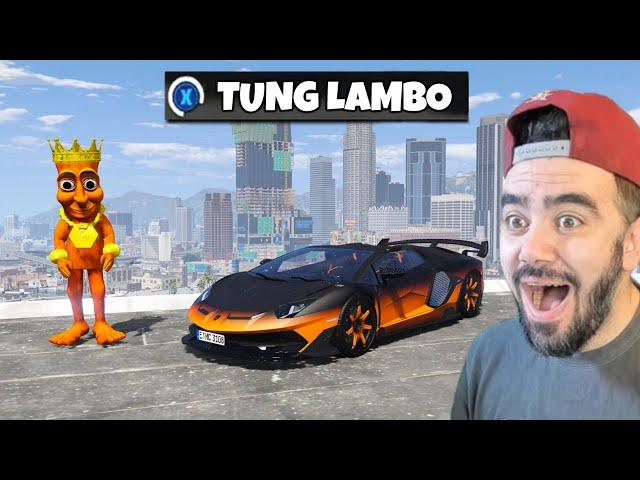 TUNG TUNG SAHURUN LAMBORGHINISINI KAÇIRDIM - GTA 5 MODS