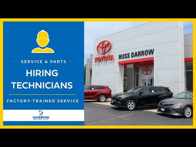 Toyota Technician Hiring West Bend, WI // Russ Darrow Toyota Service