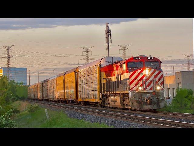 BCR Heritage! SUNSET! CN E271 At Markham @trainboy647 @ontariorail1251 @TracksideMarkham