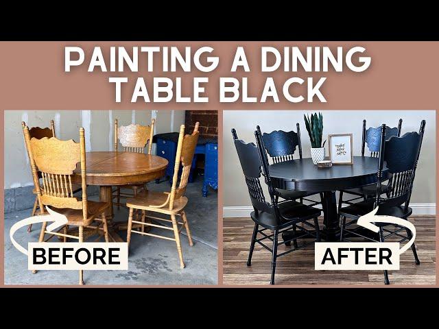 Painting a Dining Table Black