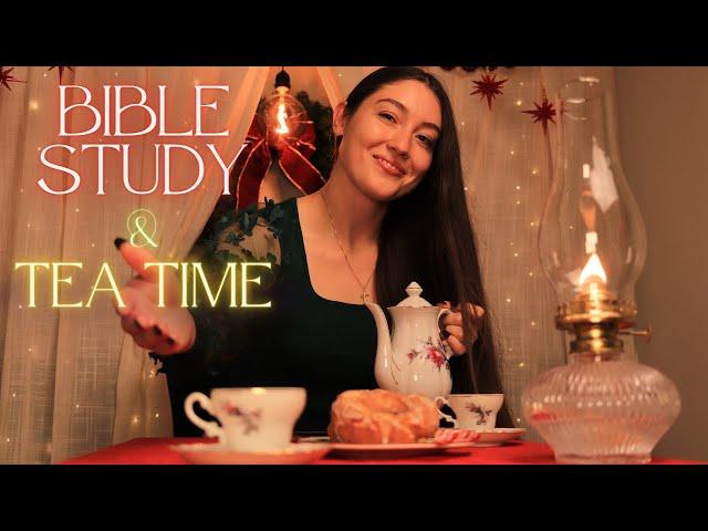 ASMR - A Christmas Sleepover with Tea & Bible Study 🫖