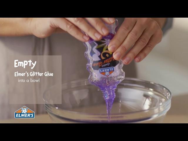 Elmer’s Glue DIY, KID-FRIENDLY Purple Glitter Slime!