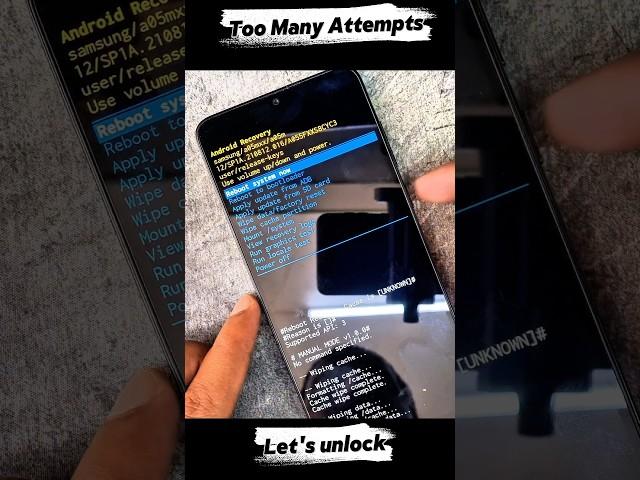 Unlock Your Samsung Phone After Too Many Attempts! #smartphone #samsung #shortsviral #shorts