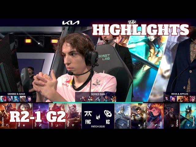 FNC vs KC - Game 2 Highlights | Round 2 LEC Spring 2025 Playoffs | Karmine Corp vs Fnatic G2
