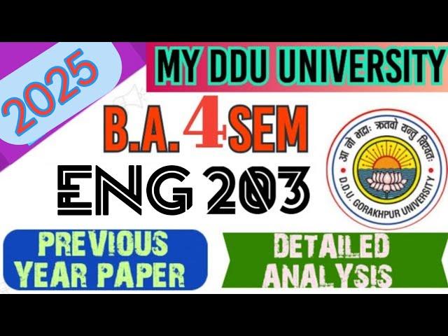 ENG 203 MCQ| ENG 203 IMPORTANT QUESTION| BA 4 SEMESTER ENGLISH QUESTIONS|ENG 203 PREVIOUS YEAR PAPER