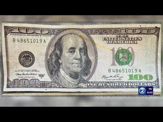 Police warn of people scrubbing $1 bills, turning them into $100