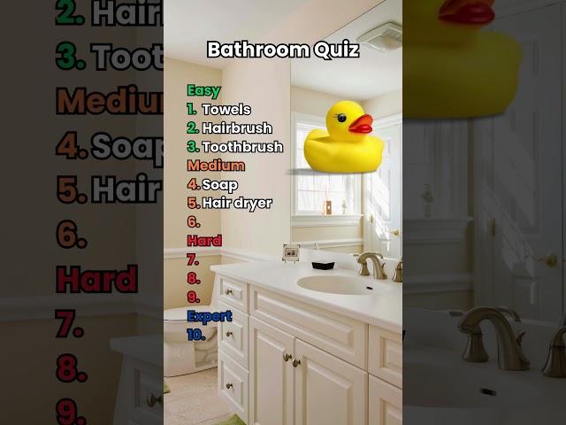 Bathroom Quiz | Can you Guess these items? #quiz #trivia