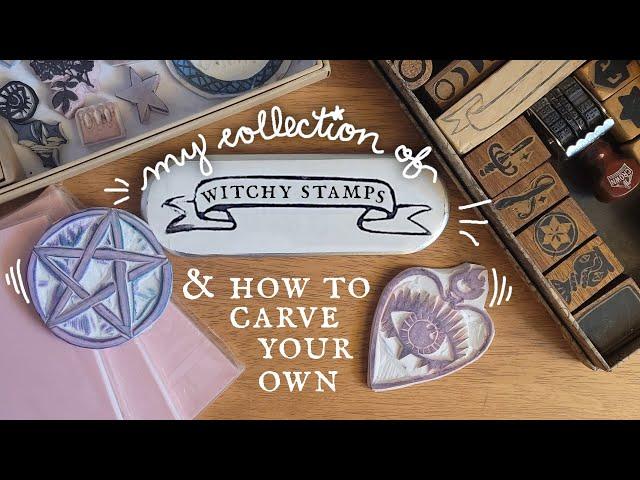 How to Carve Witchy Stamps & My Handmade Stamp Collection