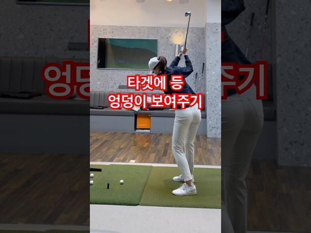 아이언 백스윙 엉덩이 골반 쓰는 연습 #golf #골프 회전 로테이션으로 다운스윙 길 만들기