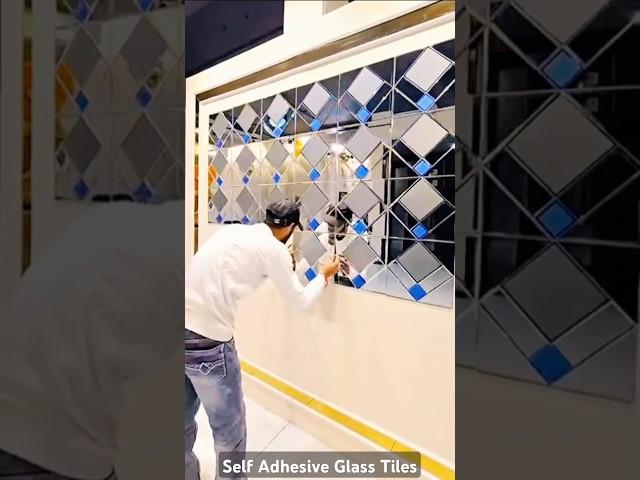 Self Adhesive Glass Mosaic Tiles | Easy to Install #shorts #ytshorts #selfadhesive