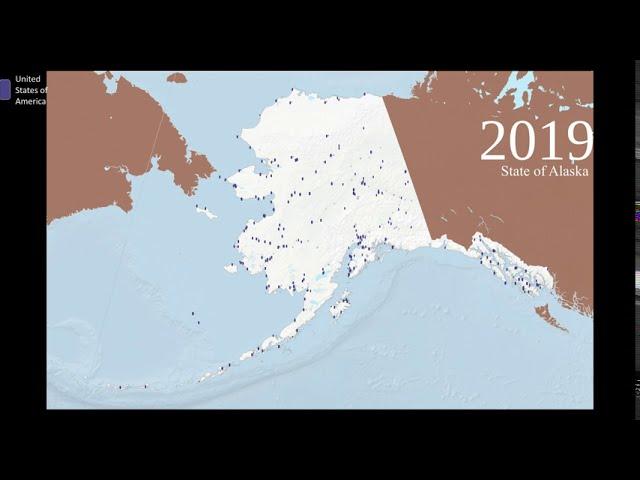 American Alaska map : history of settlement