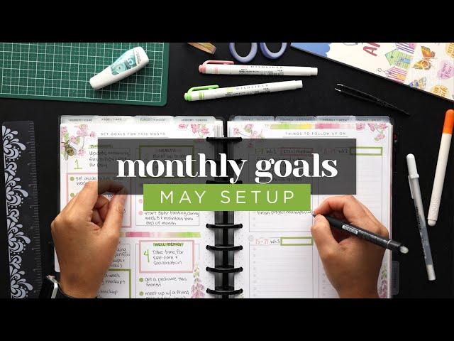 PLAN WITH ME :: SETTING UP MY MAY MONTHLY GOALS FOR PRODUCTIVITY & SUCCESS